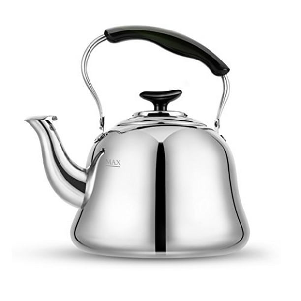 Portable Tea Kettle Stovetop Whistling Teakettle 2L Tea Kettles Reusable Stainless Steel Teapot with Heat Proof Handle Suitable for Various Stovetop 724 Color : White 